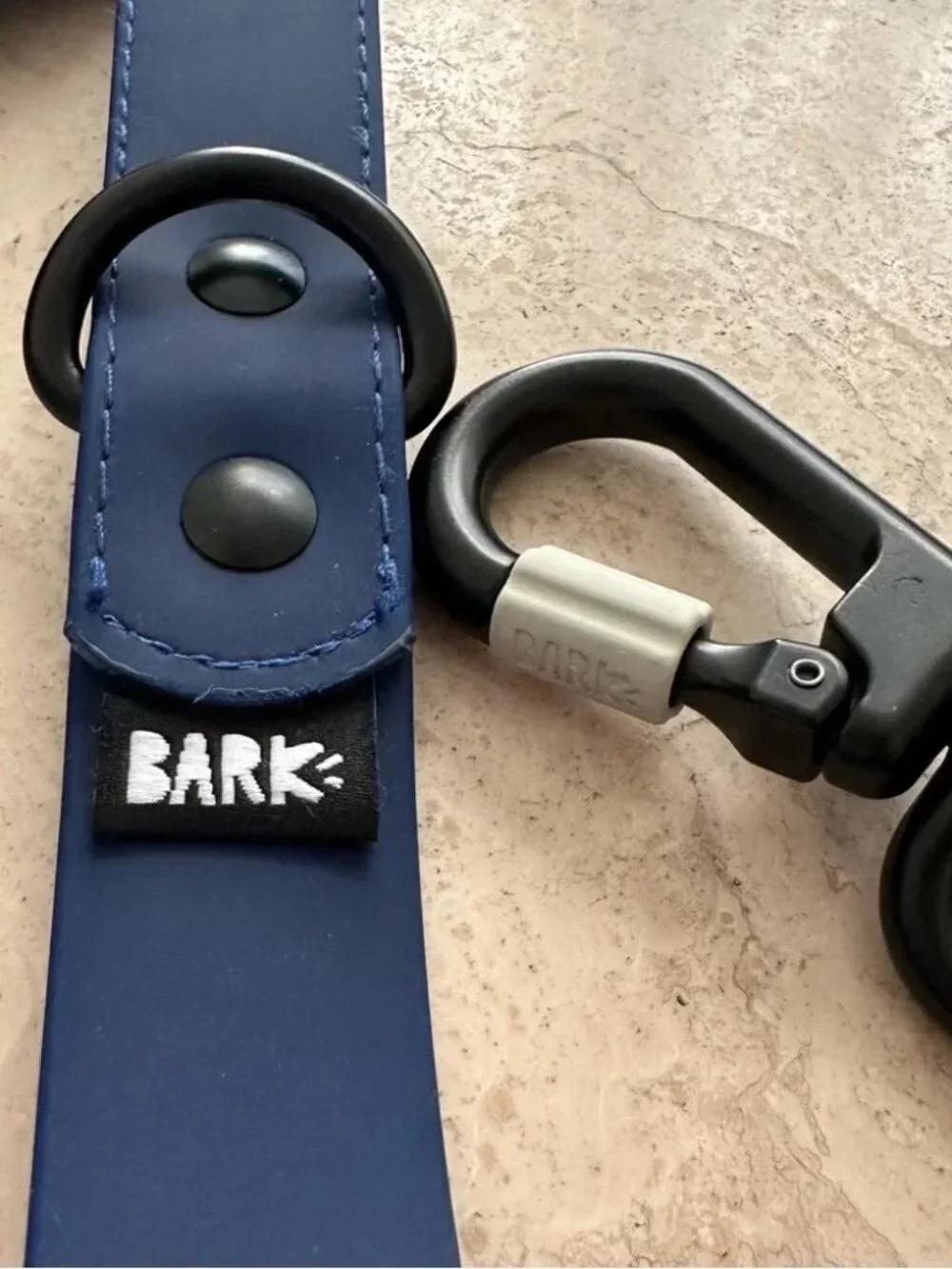 BarkBox Navy Blue Walk Kit: Waterproof Leash + Travel Bowl & Poop Bag Holder Set